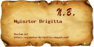 Nyisztor Brigitta névjegykártya